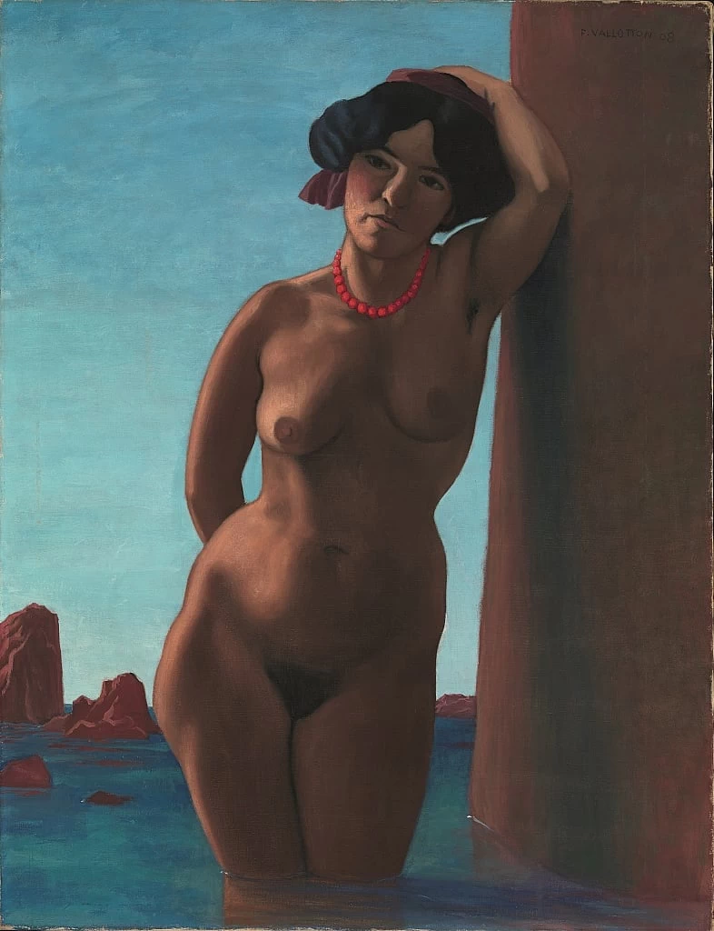 Félix Vallotton - 223, Bagnante con roccia rossa, 1908